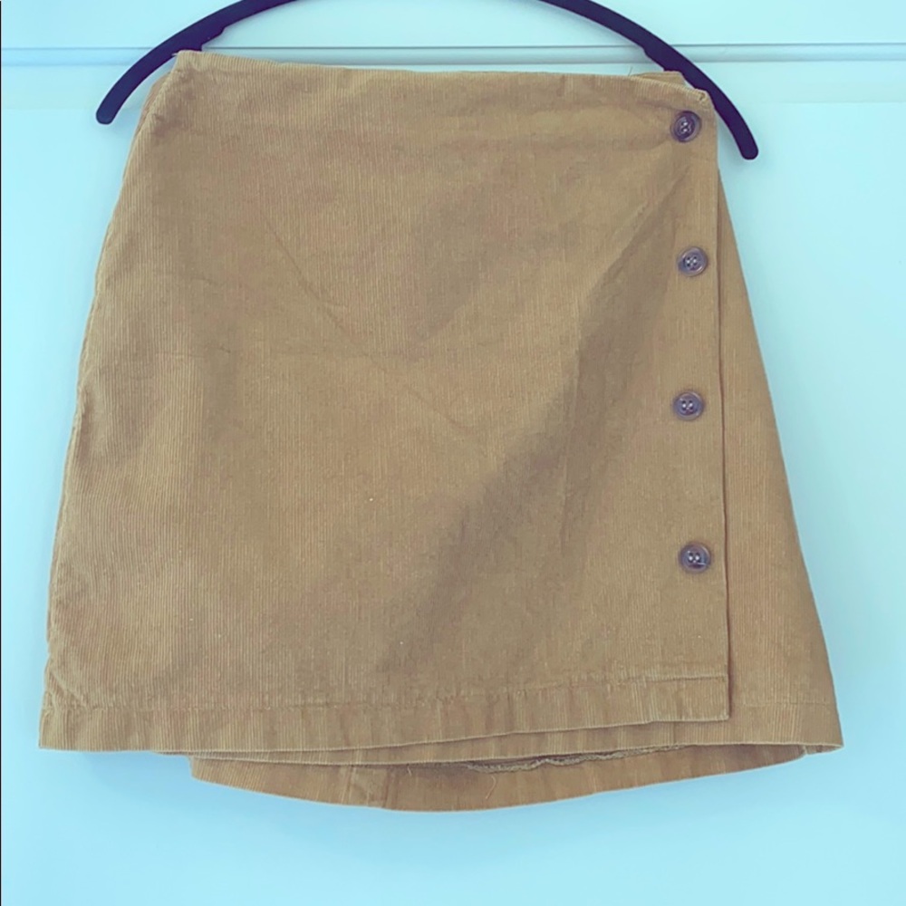 Corduroy wrap skirt